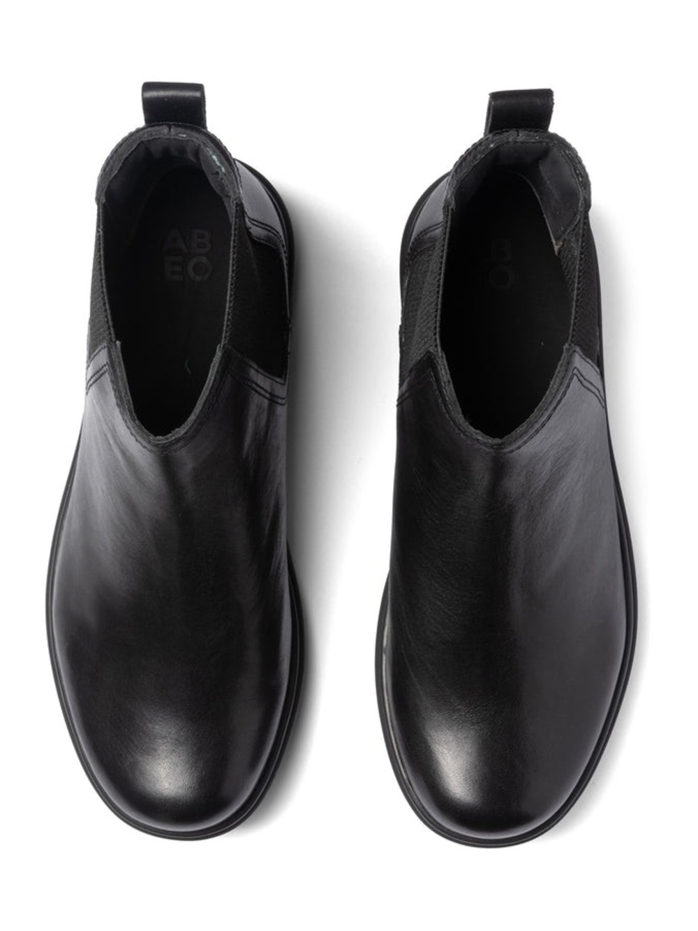 Abeo Black Leather Chelsea Ankle Boots - Picture 2 of 5